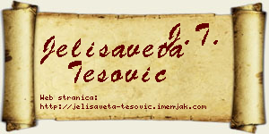Jelisaveta Tešović vizit kartica